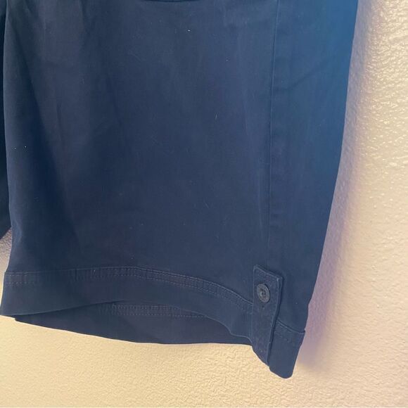 Gloria Vanderbilt Sierra Stretch Twill Short With Belted navy plus size 24W - Picture 4 of 11